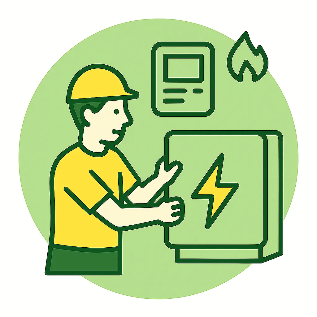 Technician commissioning battery system